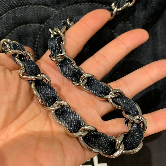 Chanel Denim Drawstring Tote Bag - Picture 3 of 16